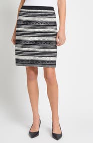 Ming Wang Stripe Knit Skirt