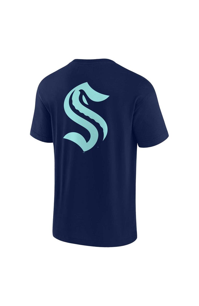 Fanatics Signature Unisex Fanatics Signature Navy Seattle Kraken Elements Super Soft Short Sleeve T-Shirt, Alternate, color, Navy