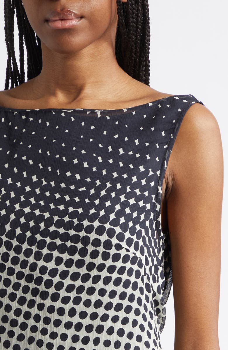 Christopher John Rogers Halftone Wiggle Dot Cowl Back Shell, Alternate, color, Black Multi