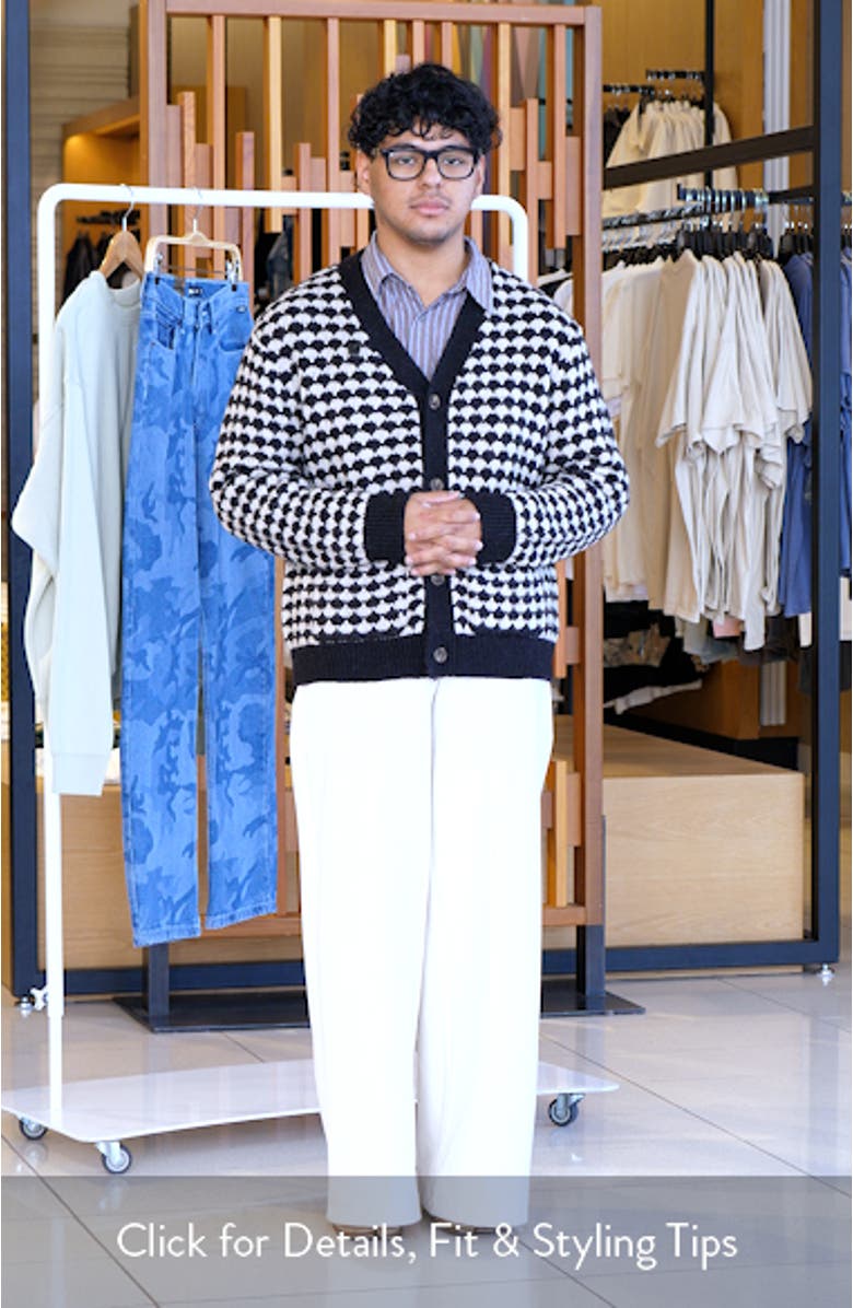 Walker Bubble Knit Wool Blend Cardigan, sales video thumbnail