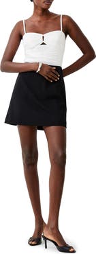 French Connection Whisper Ruched Tulle Minidress