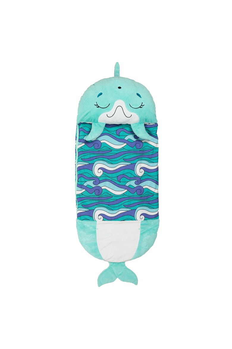 Pillow & Sleepy Sack Medium Dolphin Disco 54 Inch x 20 Inch, Main, color, Blue