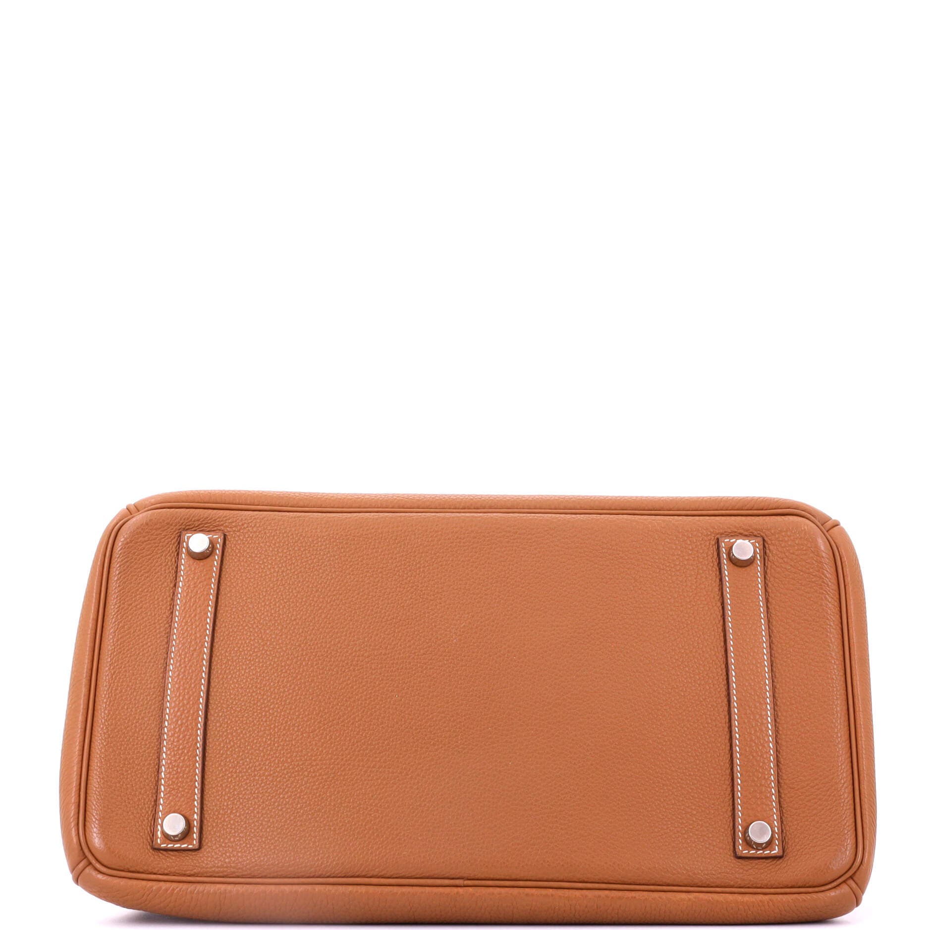 Pre-Owned Hermes Birkin Handbag Brown Togo with Palladium Hardware 35, Alternate, color, Gold