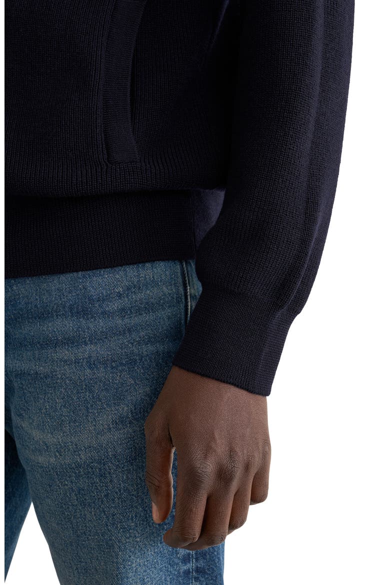 Merino Wool Full Zip Cardigan, Alternate, color, NAVY