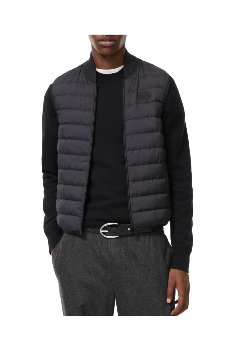 Long Detachable Gilet Car Coat, Alternate, color, Black