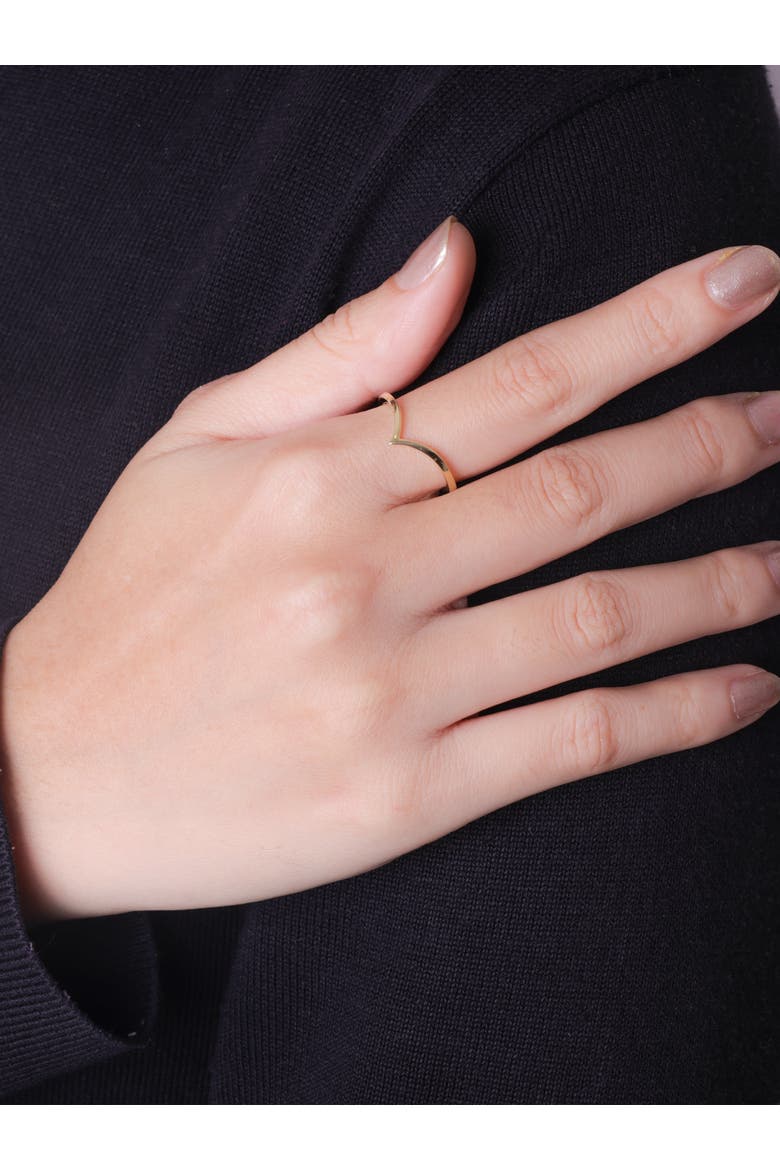 Chevron Ring in 14K Gold, 6mm, Alternate, color, Yellow Gold