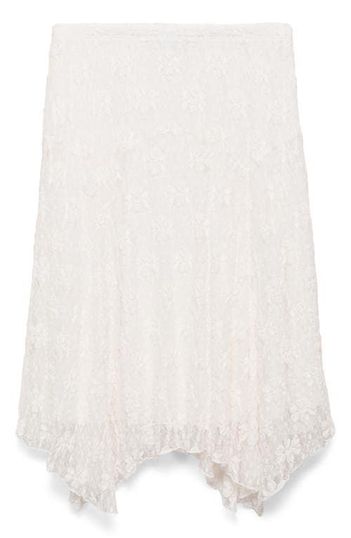 Mango Lace Midi Skirt In White