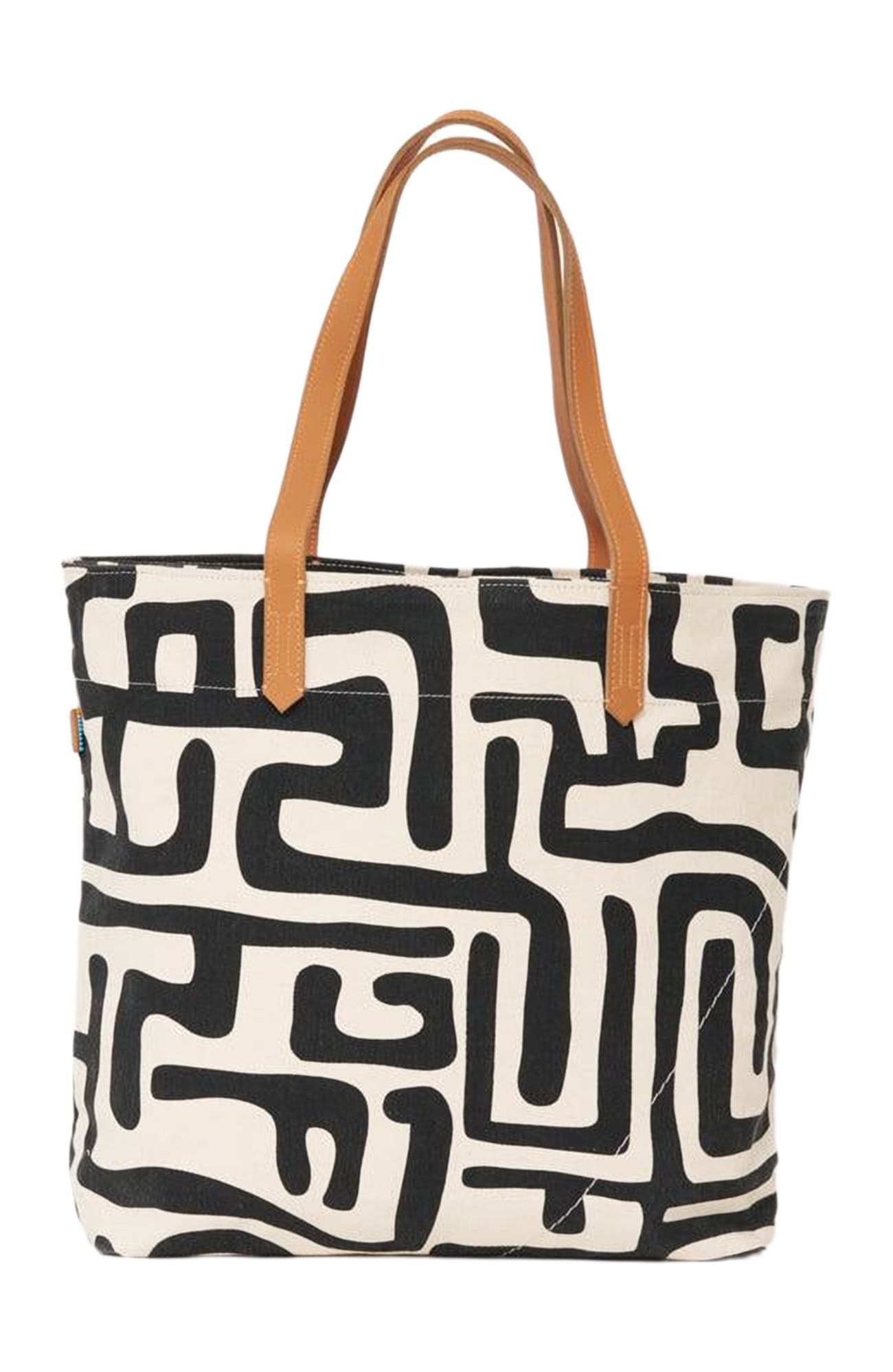 Ubuntu Life Go-To Tote with Beaded Red Love, Alternate, color, Black Kuba