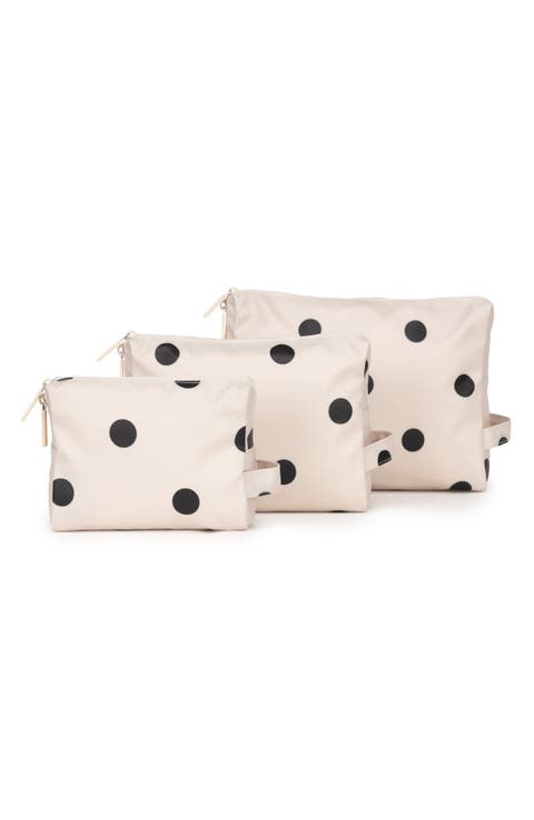 3-Piece Water Resistant Zip Pouch Set