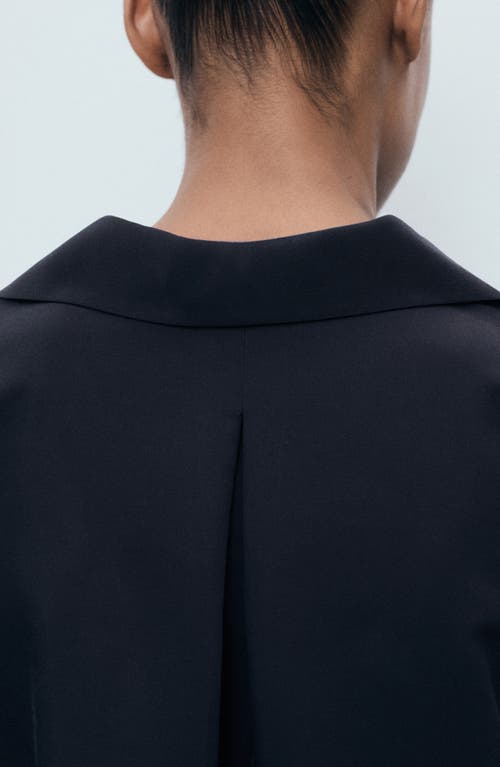 Mango Oversize Three-quarter Sleeve Polo In Blue