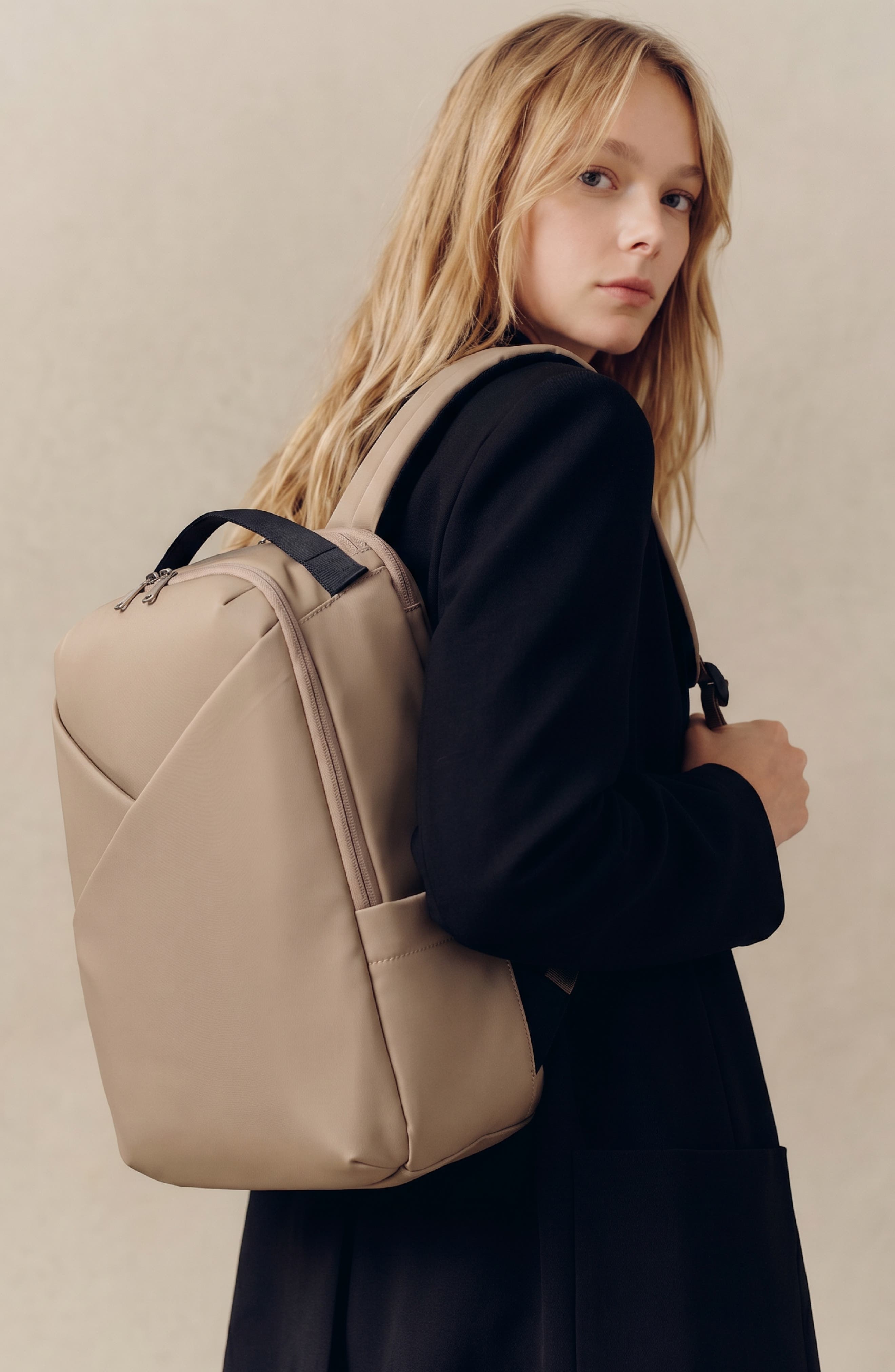 Women's Origami 16-inch Laptop Backpack, Alternate, color, Champagne Taupe