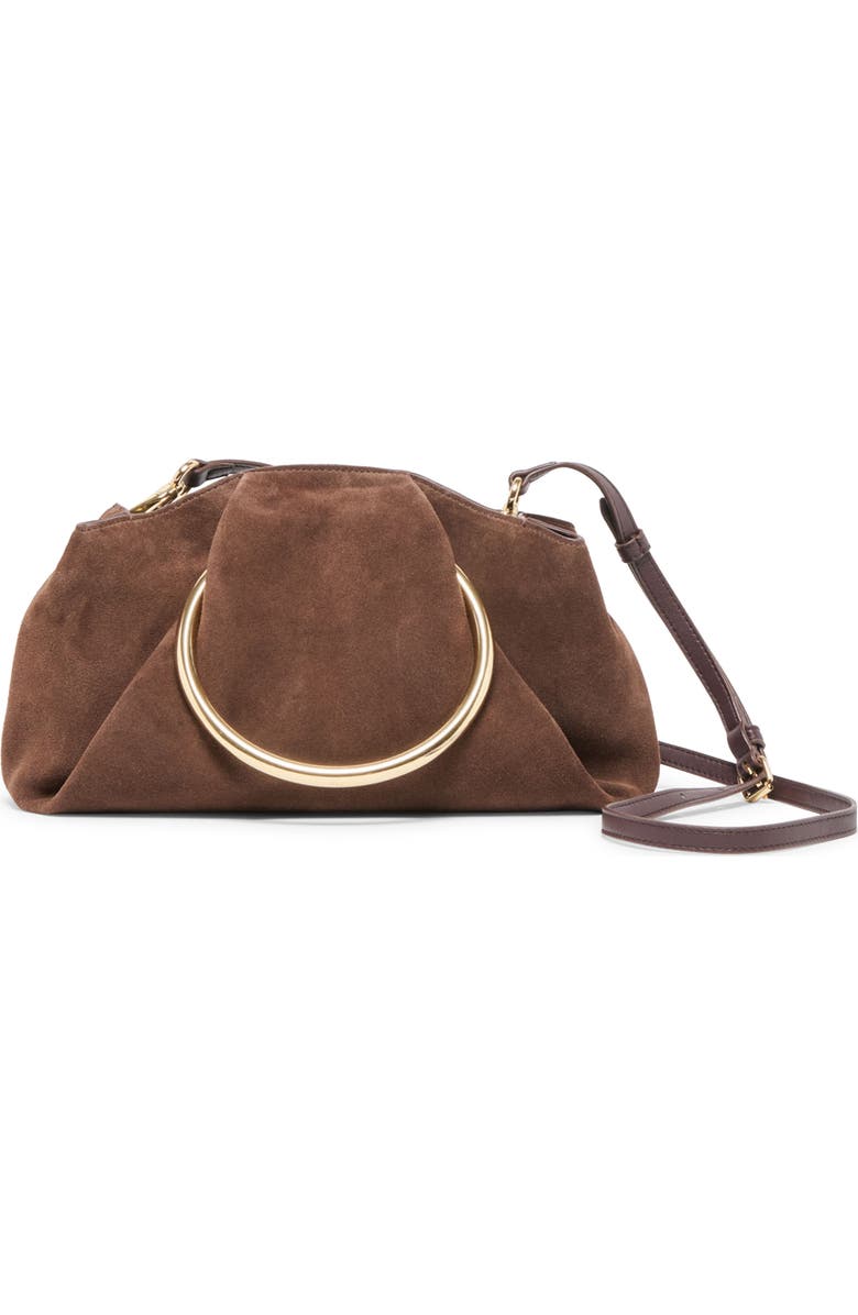 Dolce Vita Channing Suede Top Handle Bag, Alternate, color, Espresso