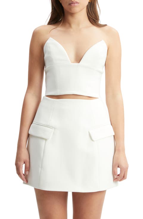 Delphi Strapless Crop Top