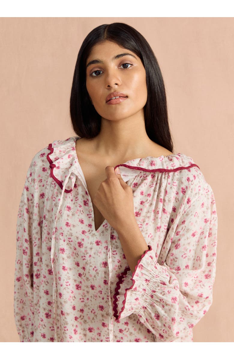 If Only If Carey Nightdress, Alternate, color, Damson Floral