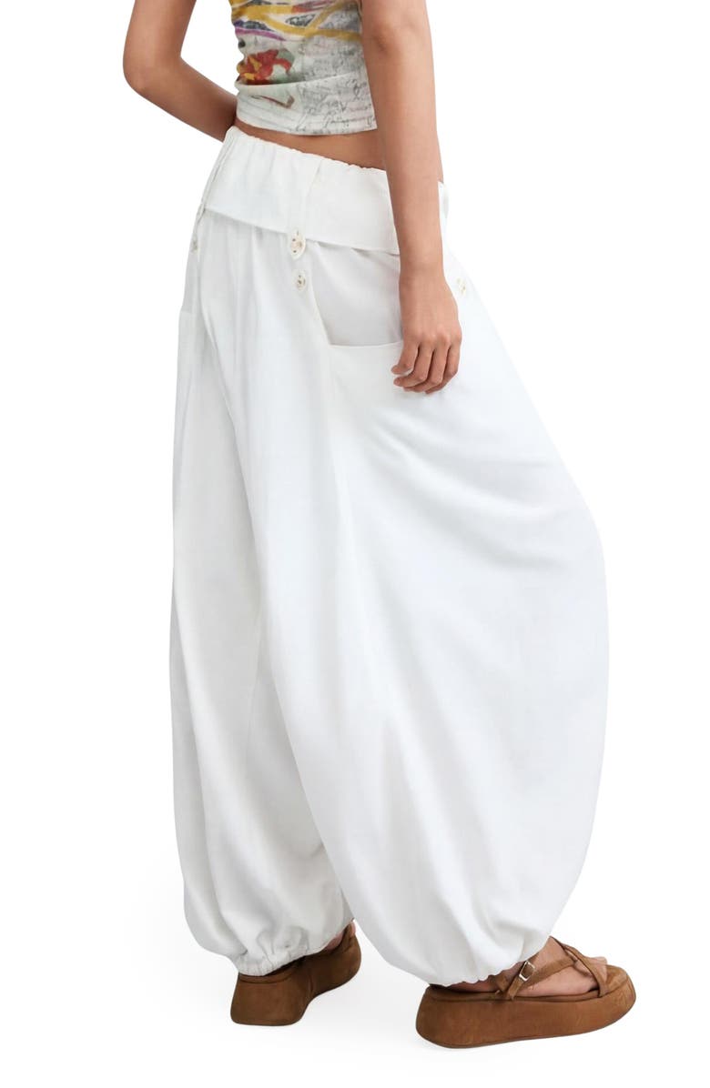 Desigual Wide Leg Cotton Balloon Pants, Alternate, color,