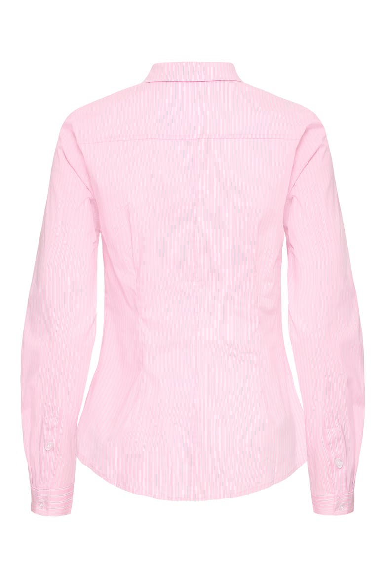Ihdima Stripe Button-Up Shirt, Alternate, color, ROSE STRIPE