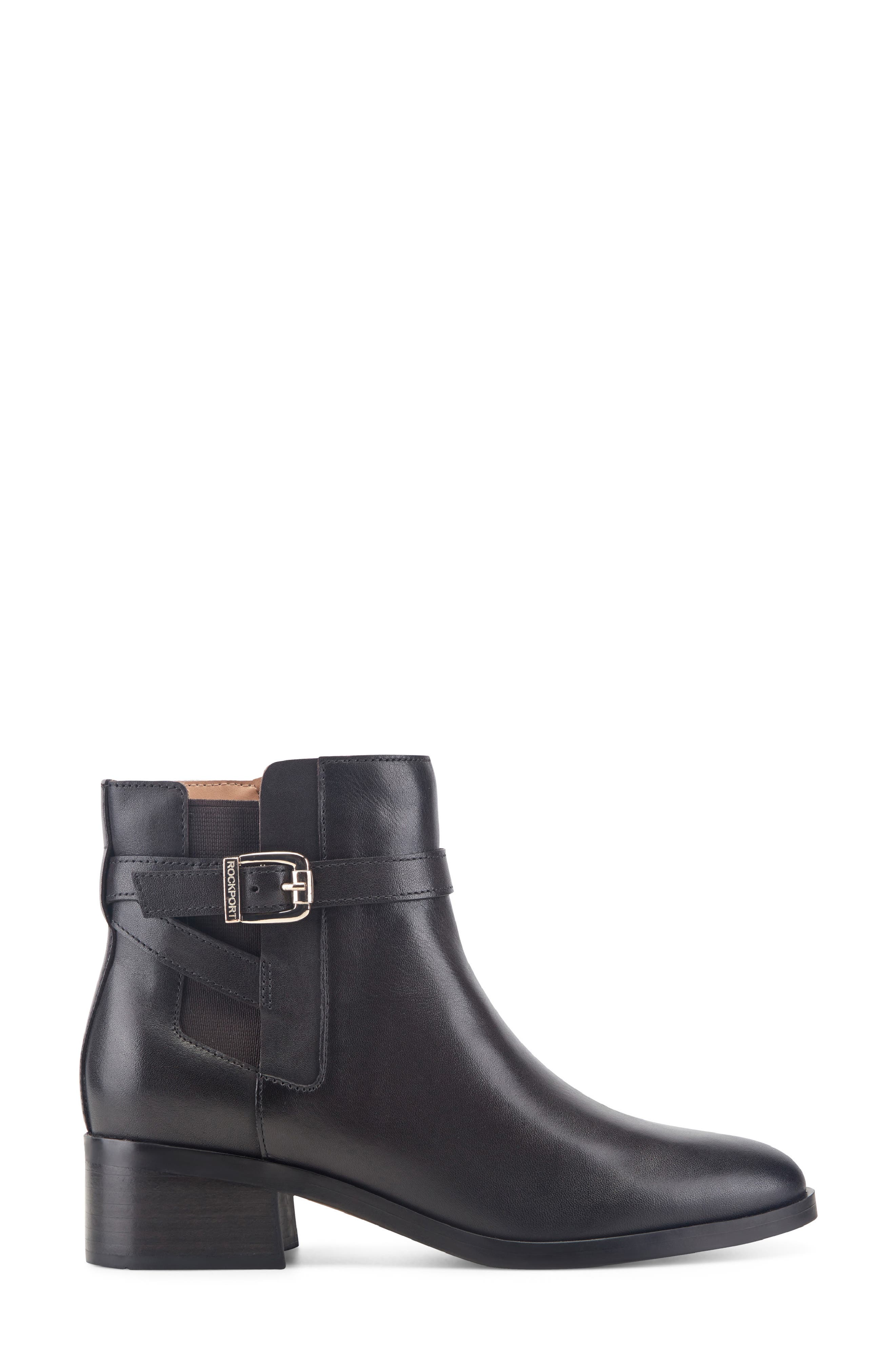 Teegan Leather Bootie, Alternate, color, DARK BROWN