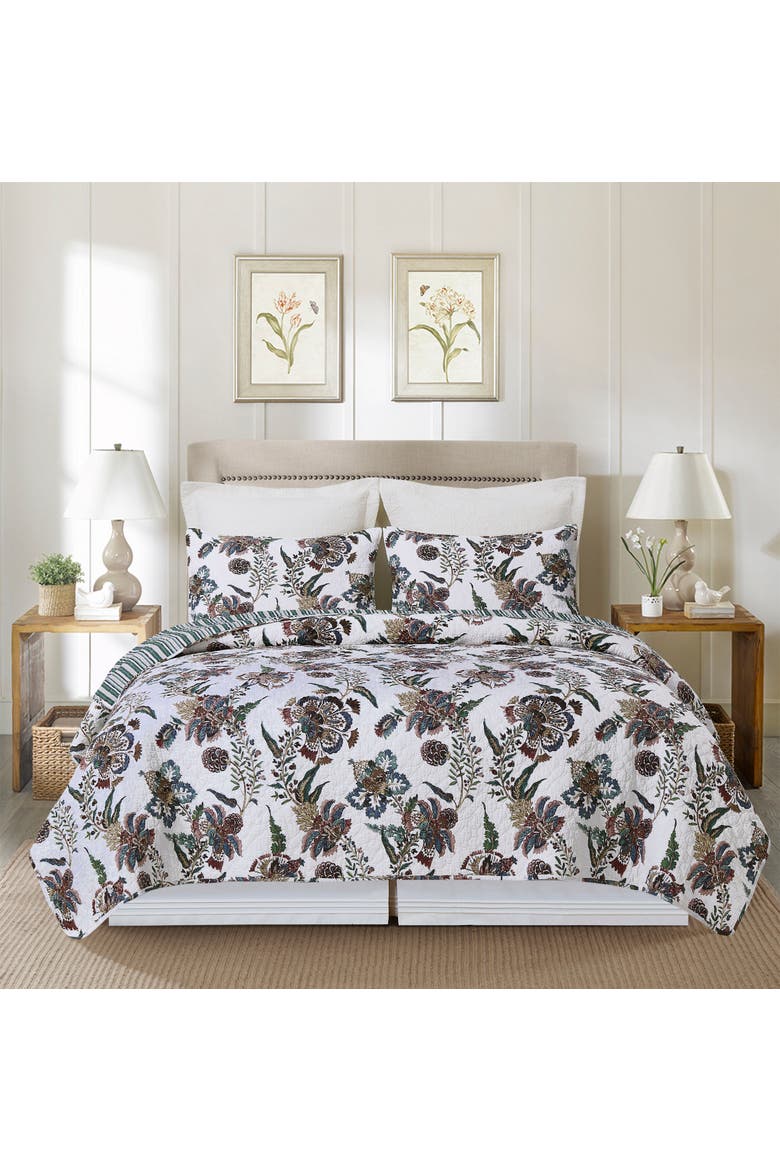 Braelyn Bedding Quilt Collection, Alternate, color, Green