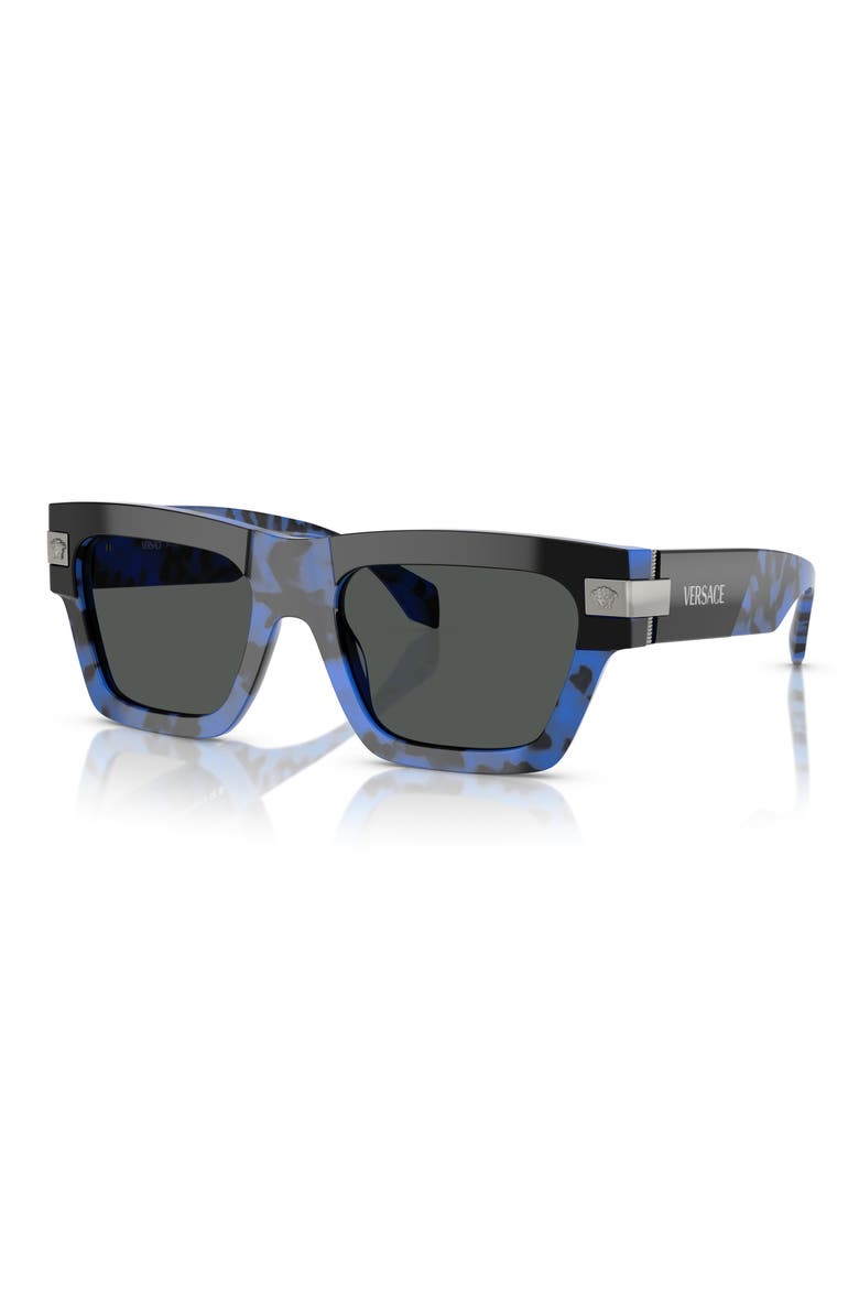 55mm Rectangular Sunglasses, Alternate, color, HAVANA BLUE