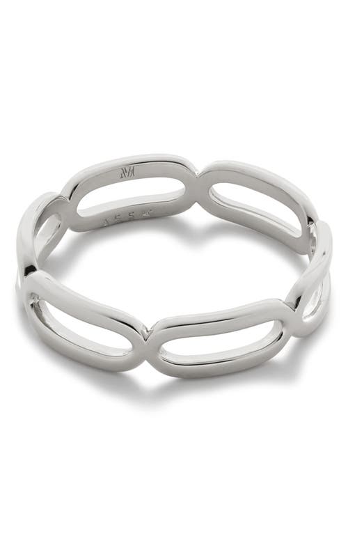 Monica Vinader Sterling Silver Paperclip Stacking Ring In Sterling Silver