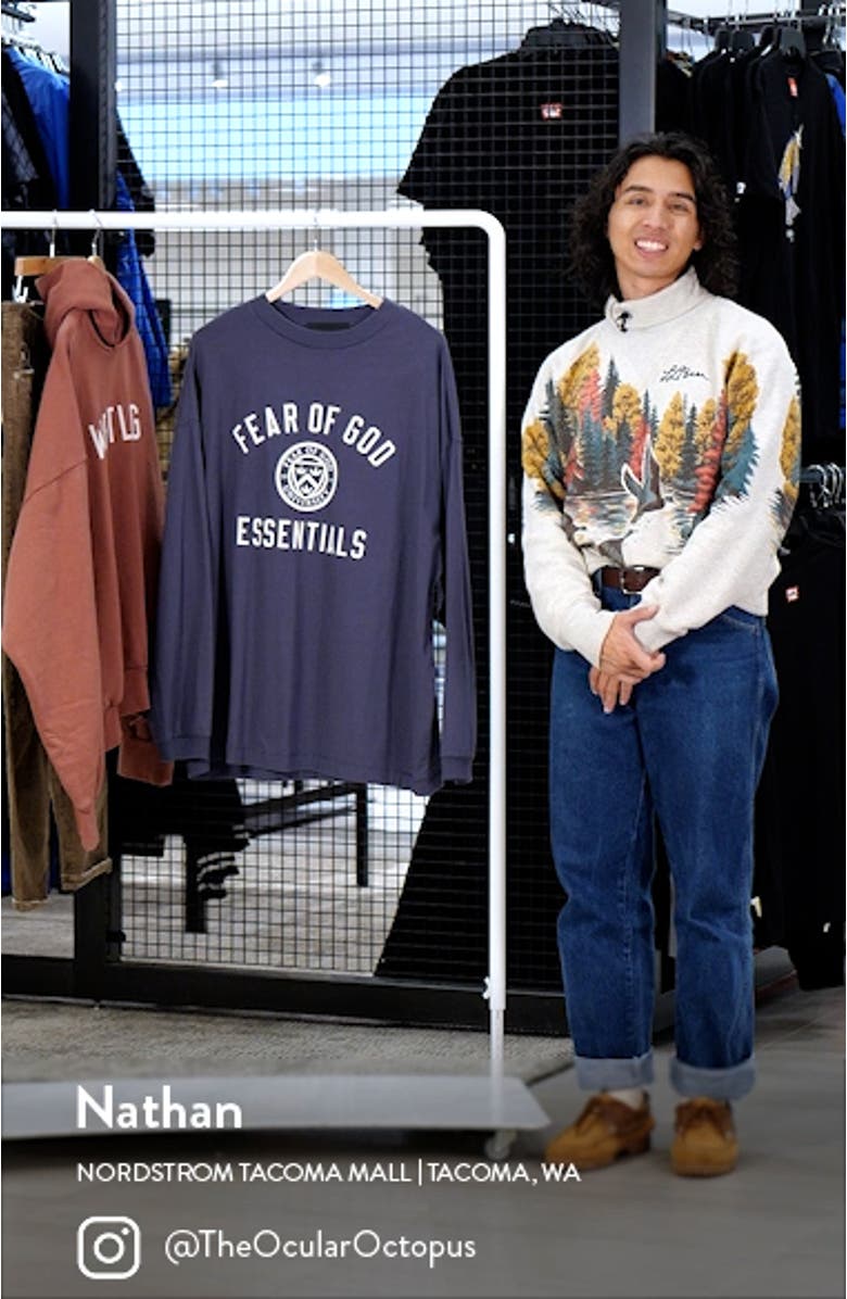 Long Sleeve Cotton Jersey Graphic T-Shirt, sales video thumbnail