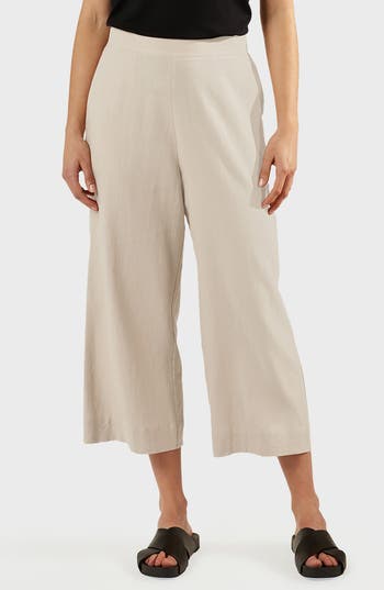 Matty M . Magnolia Linen Blend Culottes In White