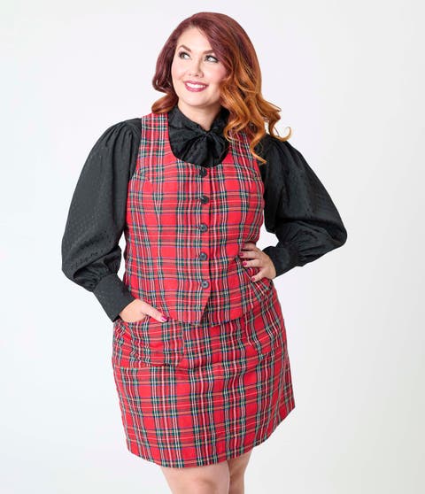 Plus Size 1960s Scoop Neck Vest