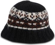 Steve Madden Brushed Fair Isle Knit Cloche
