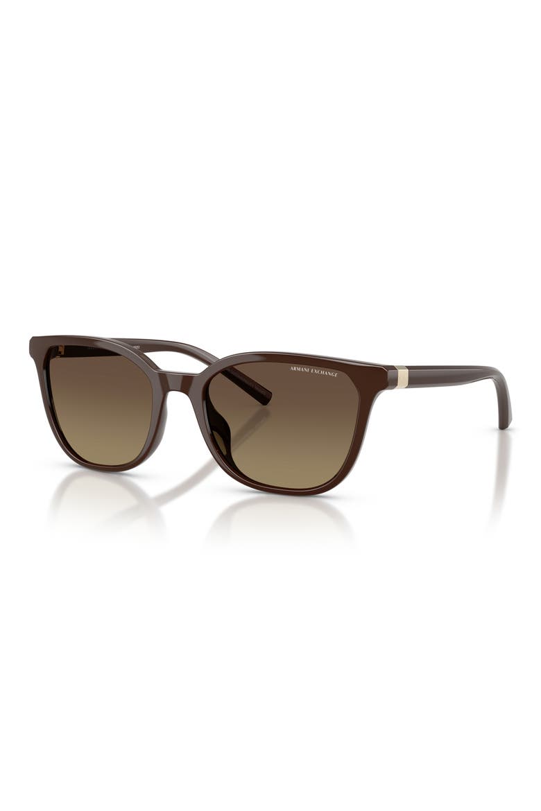54mm Gradient Polarized Cat Eye Sunglasses, Alternate, color, BROWN / YELLOW GRADIENT