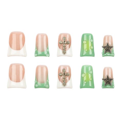 Y2k Duck Bratty - Medium Flare Press-on Nails
