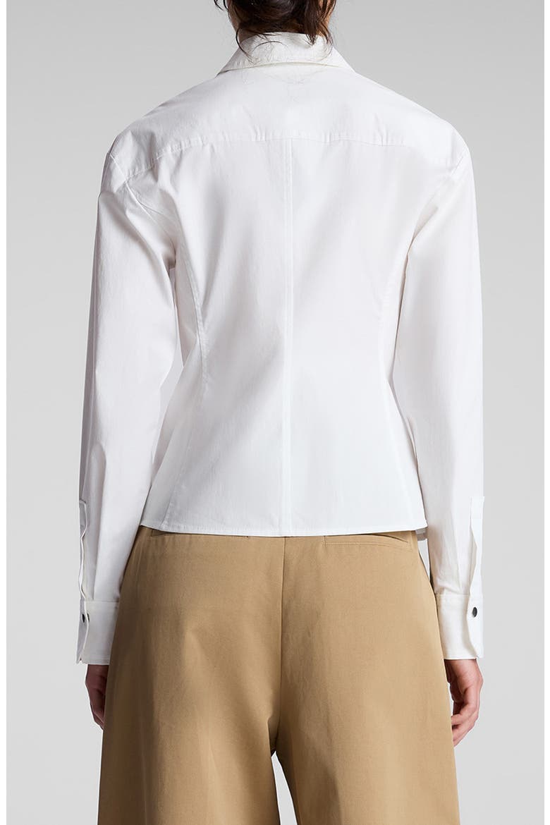 Sage Stretch Cotton Shirt, Alternate, color, WHITE