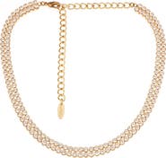 Ettika Dual Row Crystal Chain Choker