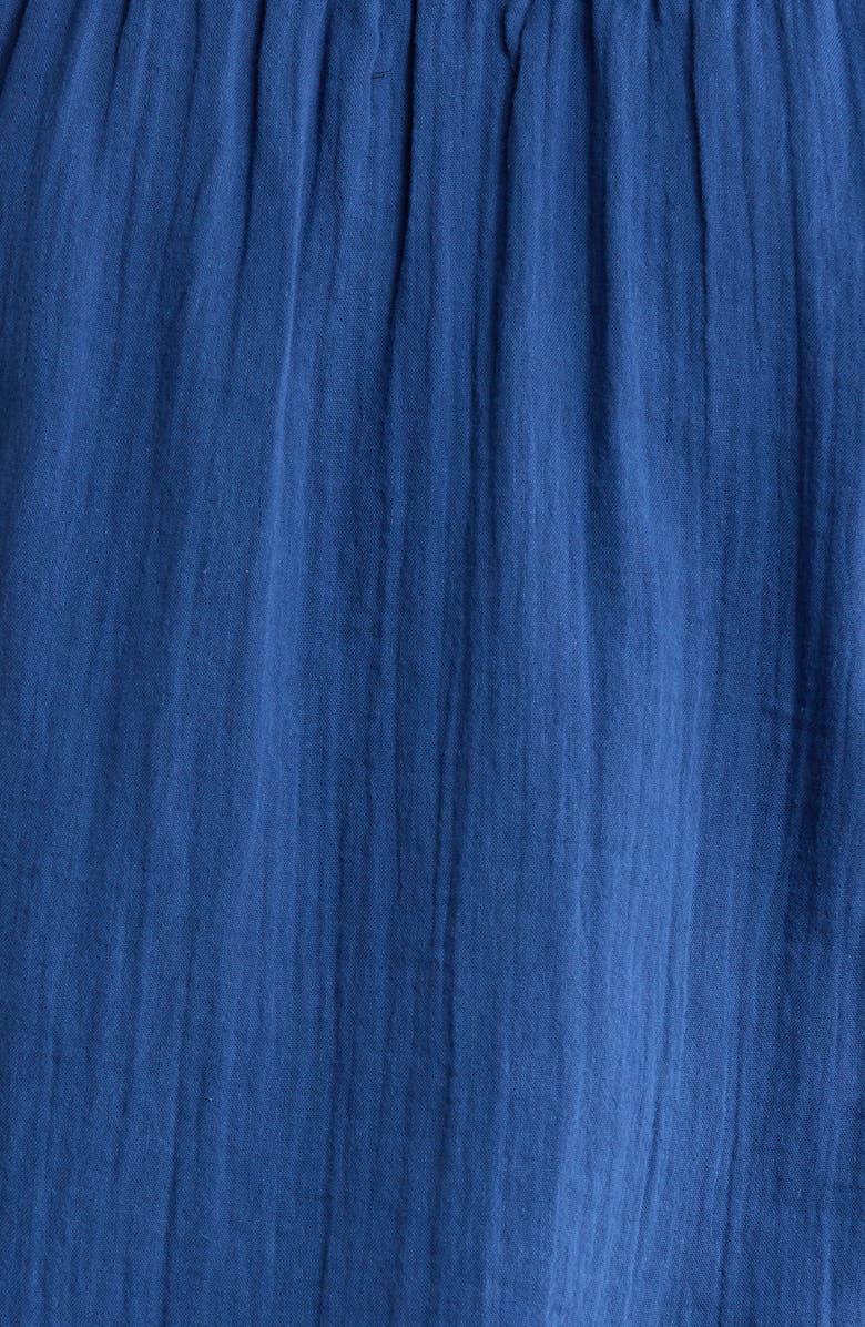 Liverpool Los Angeles Embroidered Cotton Peasant Top, Alternate, color, Liberty Blue