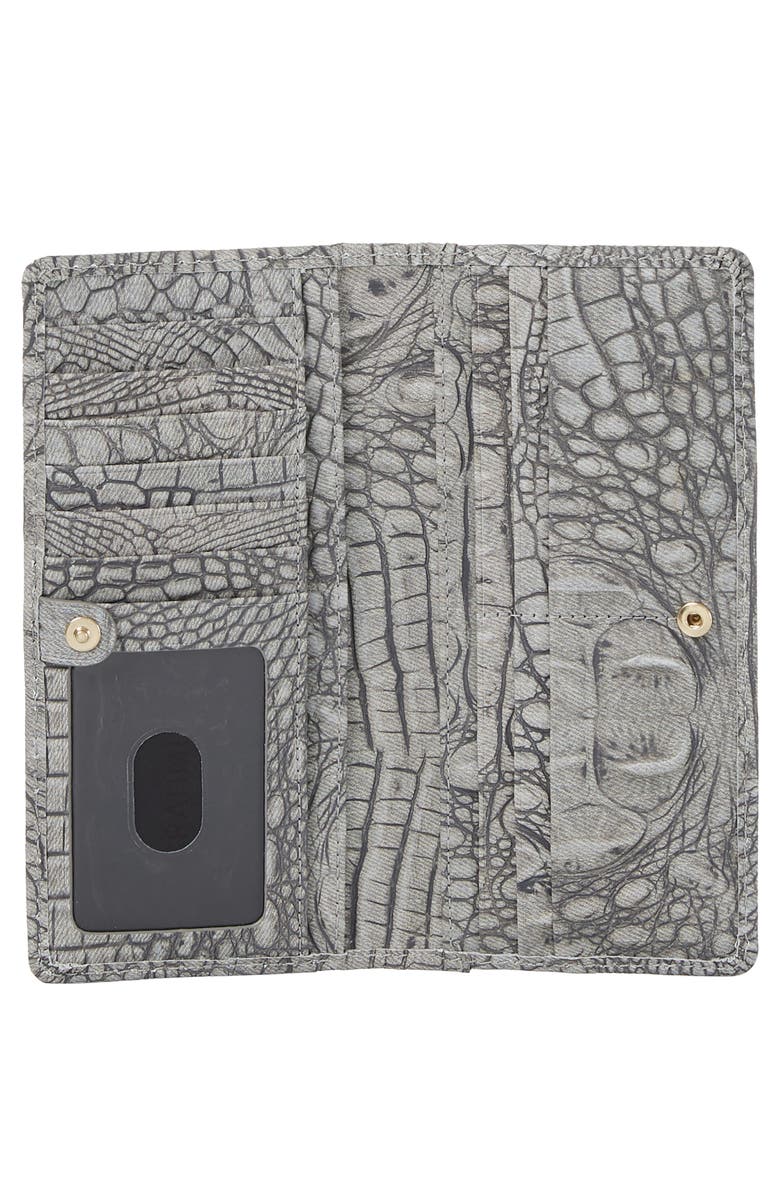 Brahmin 'Ady' Croc Embossed Continental Wallet, Alternate, color,