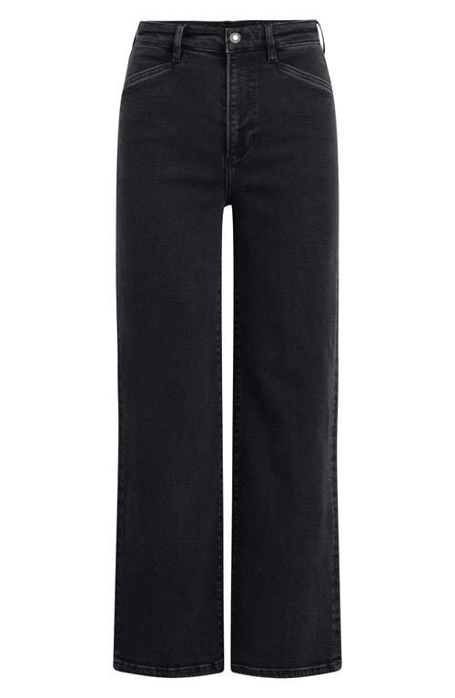Favorite Daughter The Jordie Super High Waist Wide Leg Jeans In Black