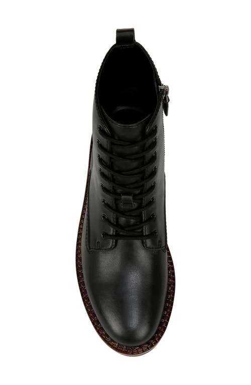 Vince Cabria Lug-sole Leather Water-repellant Combat Boots In Black/brown