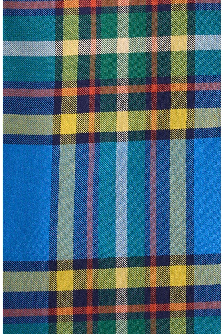 Plaid Cotton Shirt, Alternate, color, BLUE