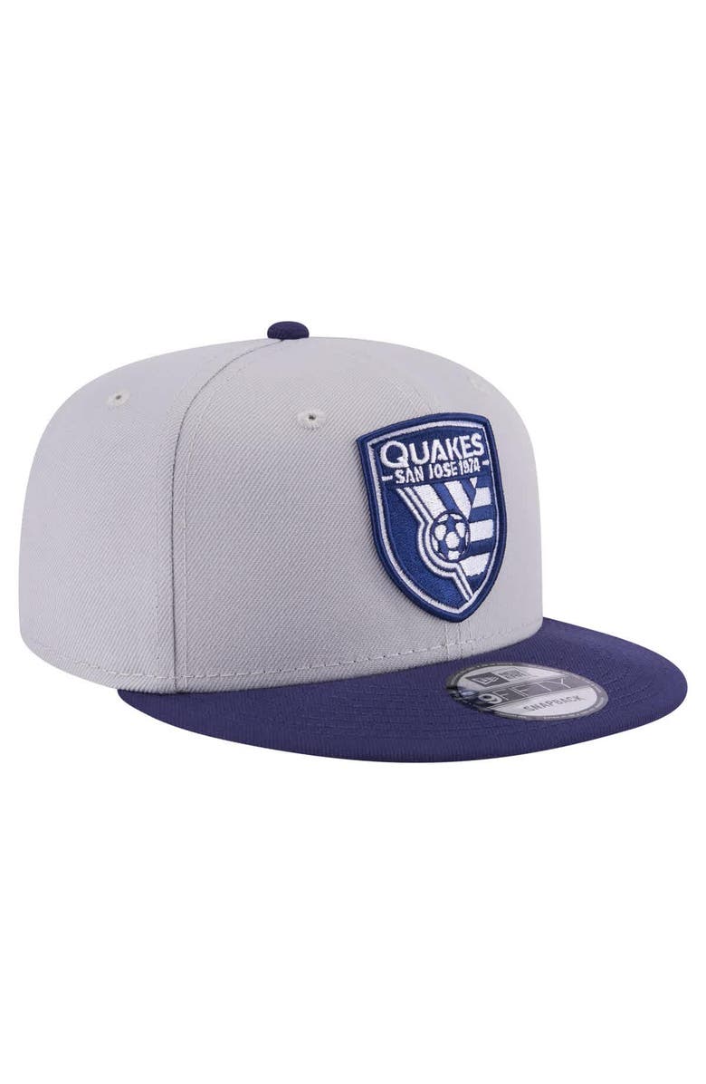 New Era Men's New Era Gray San Jose Earthquakes Color Pack Two-Tone 9FIFTY Snapback Hat, Alternate, color, Gray