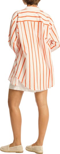 Corfu Stripe Cover-Up Shirt