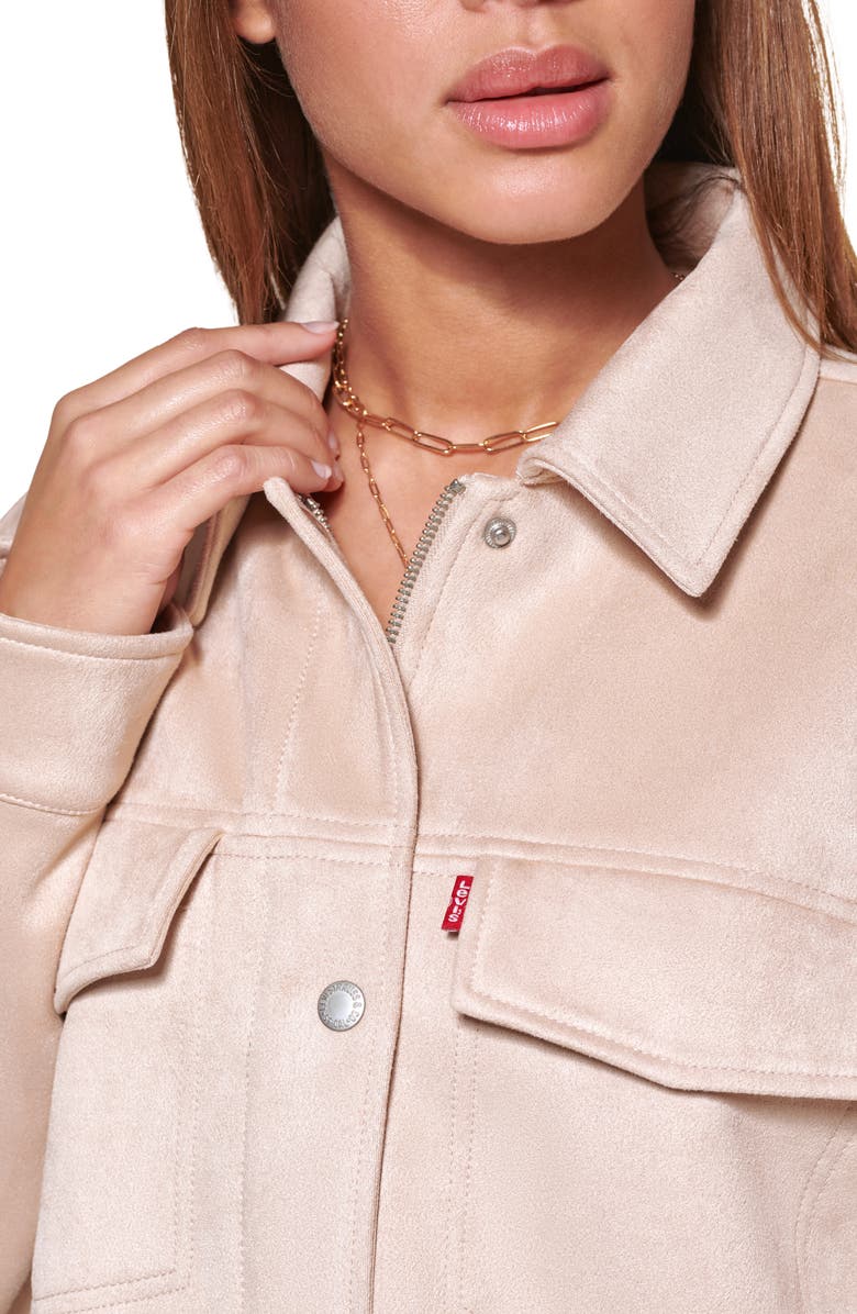 Levi's<sup>®</sup> Faux Suede Modern Trucker Jacket, Alternate, color,