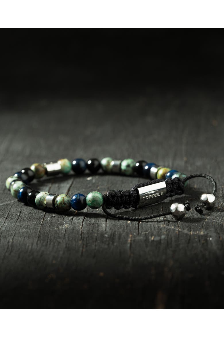Jasper Turquoise and Tiger Eye Blue Beads, Alternate, color, Turquoise