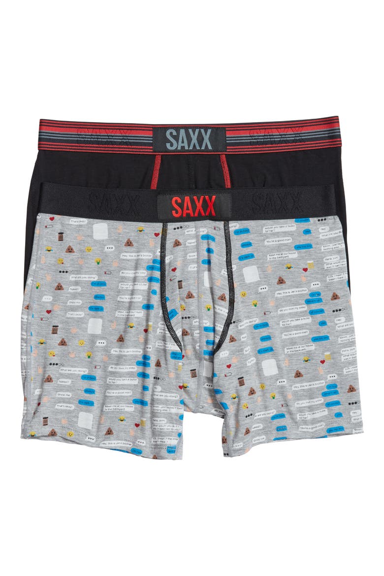 2-Pack Vibe Stretch Boxer Briefs, Main, color, TEXT BUBBLE