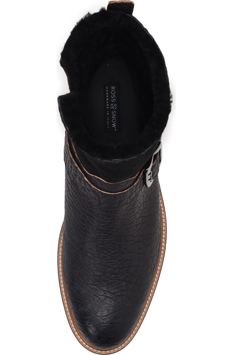 Ross & Snow Federico Weatherproof Genuine Shearling Lined Moto Boot, Alternate, color,