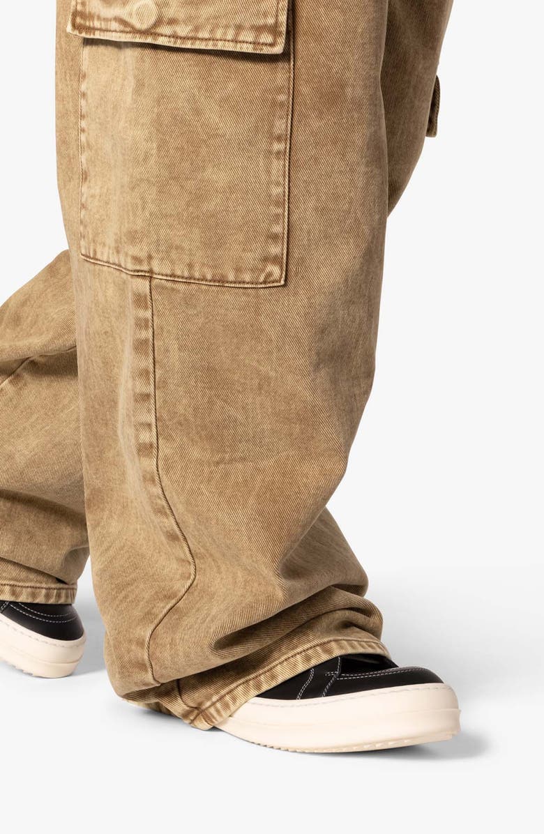 mnml Void Baggy Denim Cargo Pants, Alternate, color, Brown