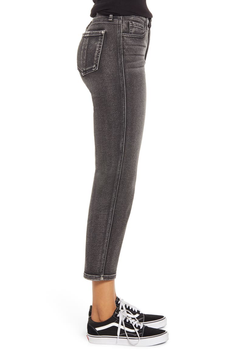 Ankle Straight Leg Jeans, Alternate, color, WASHED BLACK