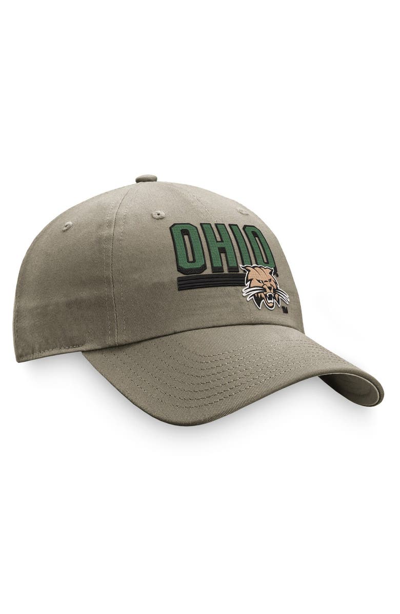TOP OF THE WORLD Men's Top of the World Khaki Ohio Bobcats Slice Adjustable Hat, Alternate, color, 