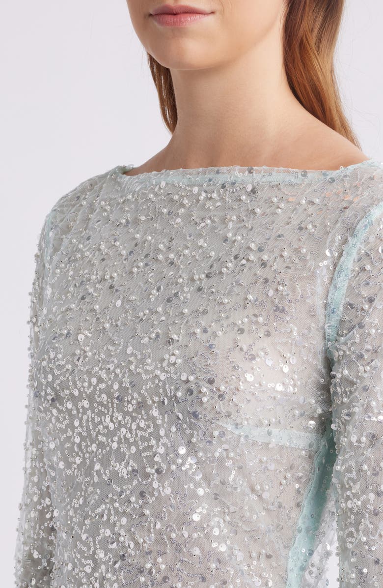 Mistress Rocks Embellished Long Sleeve Minidress, Alternate, color,