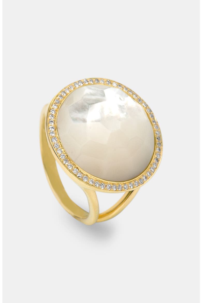 Rock Candy - Lollipop 18K Gold Ring, Main, color, YELLOW GOLD/ MOTHER OF PEARL