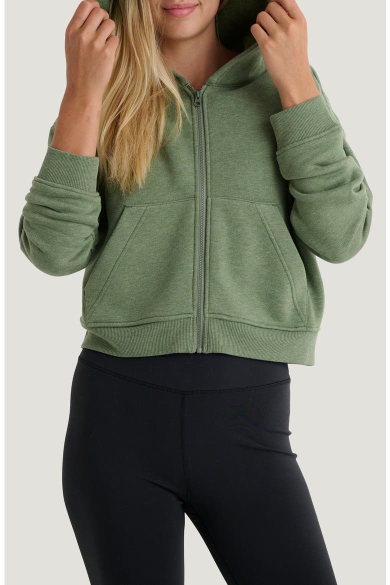 Full Zip Hoodie, Main, color, HEATHER OLIVINE