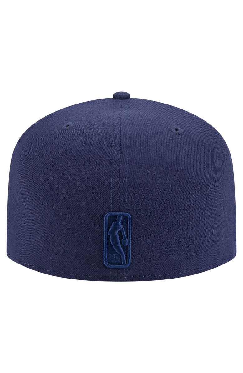 New Era Men's New Era Navy Milwaukee Bucks Colorpack A-Frame Pinch Front 59FIFTY Fitted Hat, Alternate, color, Navy